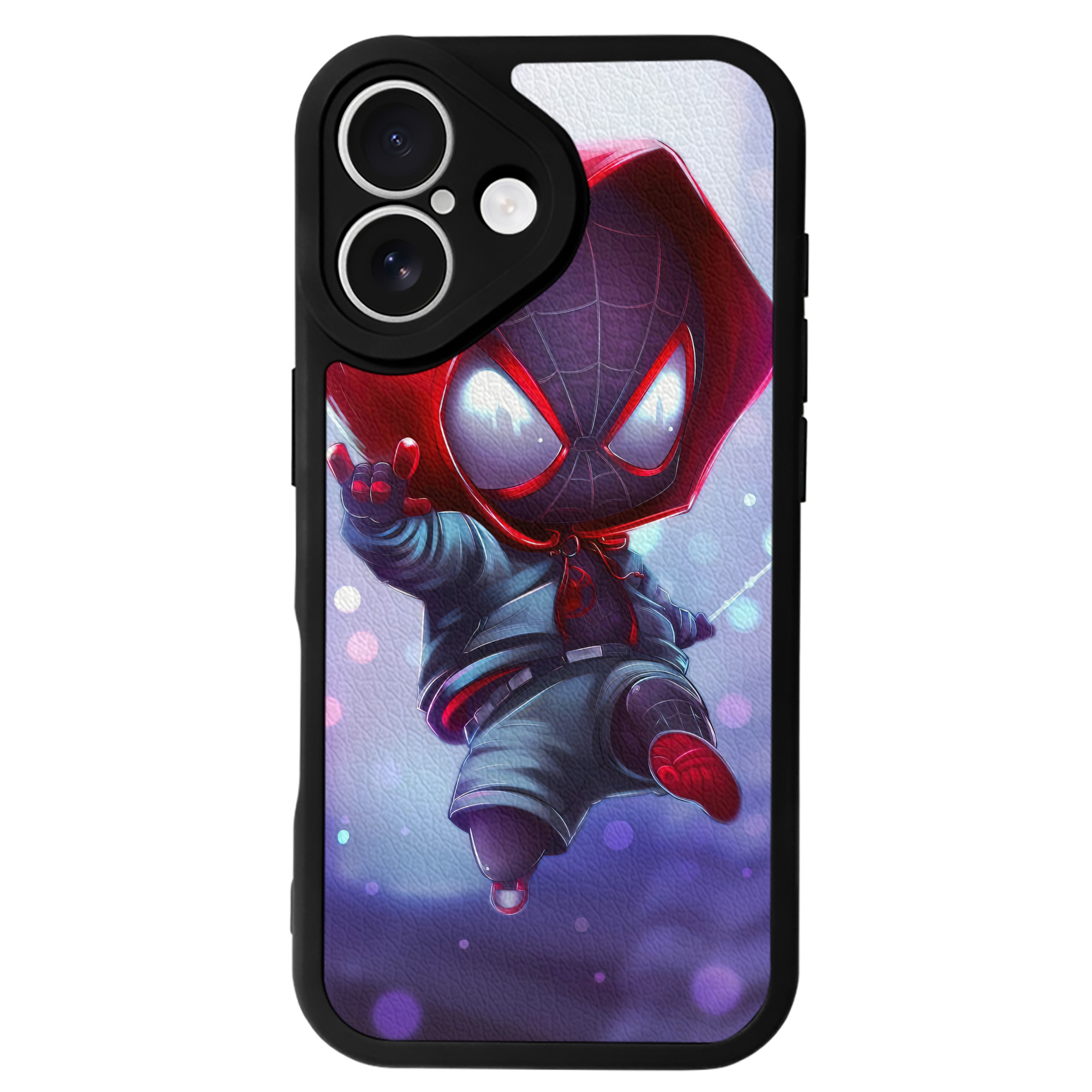 Spider Man スパイダーマン 【iPhone 16シリーズ対応】シリコンスマホケース（レザー調） 材質：シリコン
